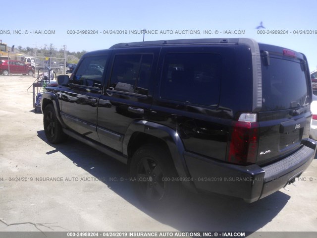 1J8HG48N36C214714 - 2006 JEEP COMMANDER BLACK photo 3