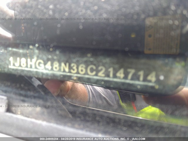 1J8HG48N36C214714 - 2006 JEEP COMMANDER BLACK photo 9