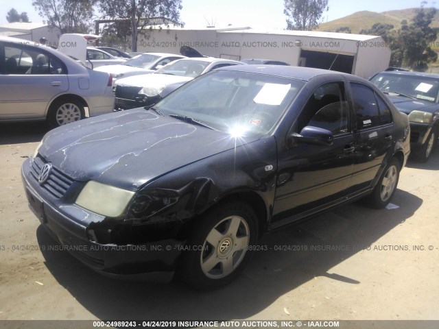 3VWRK69M43M114222 - 2003 VOLKSWAGEN JETTA GL BLUE photo 2