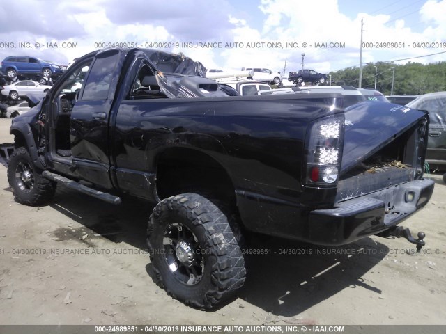 3D7KS28D35G728233 - 2005 DODGE RAM 2500 ST/SLT BLACK photo 3