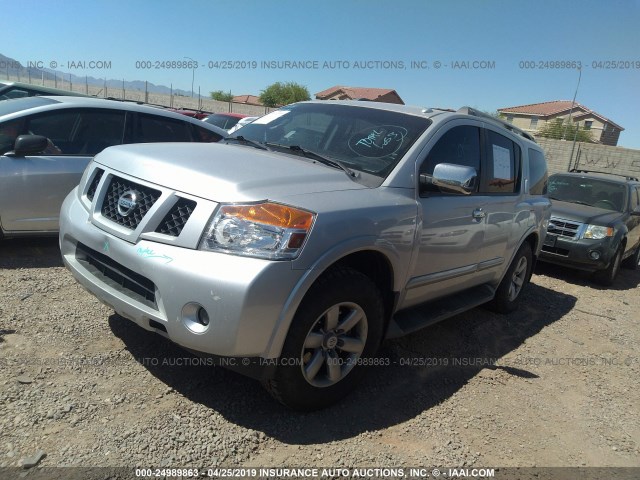 5N1AA0NC0AN621727 - 2010 NISSAN ARMADA SE/TITANIUM/PLATINUM SILVER photo 2