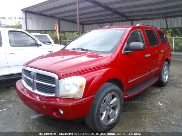 1D4HB58D44F108936 - 2004 DODGE DURANGO LIMITED RED photo 2