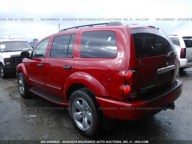 1D4HB58D44F108936 - 2004 DODGE DURANGO LIMITED RED photo 3