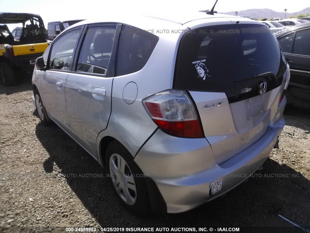 JHMGE8H33BC010244 - 2011 HONDA FIT SILVER photo 3