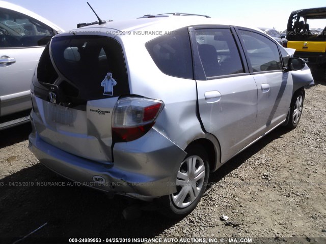 JHMGE8H33BC010244 - 2011 HONDA FIT SILVER photo 4