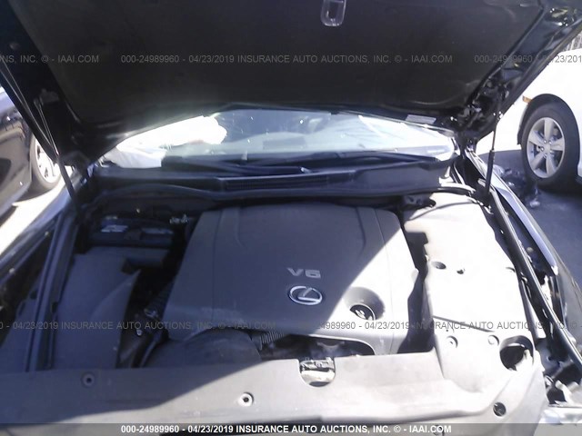 JTHBK262385075862 - 2008 LEXUS IS 250 BLACK photo 10