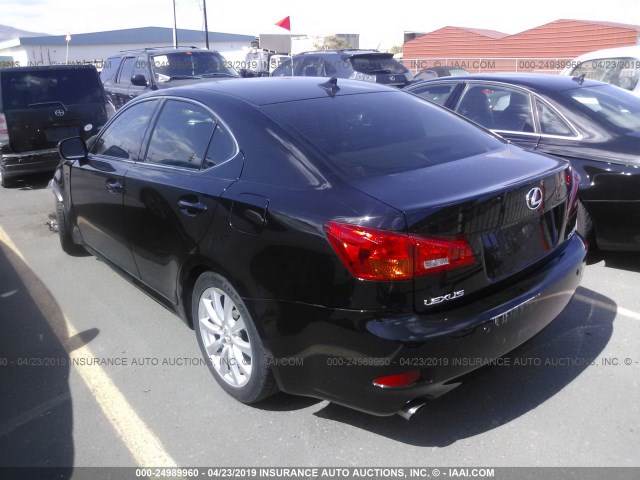 JTHBK262385075862 - 2008 LEXUS IS 250 BLACK photo 3