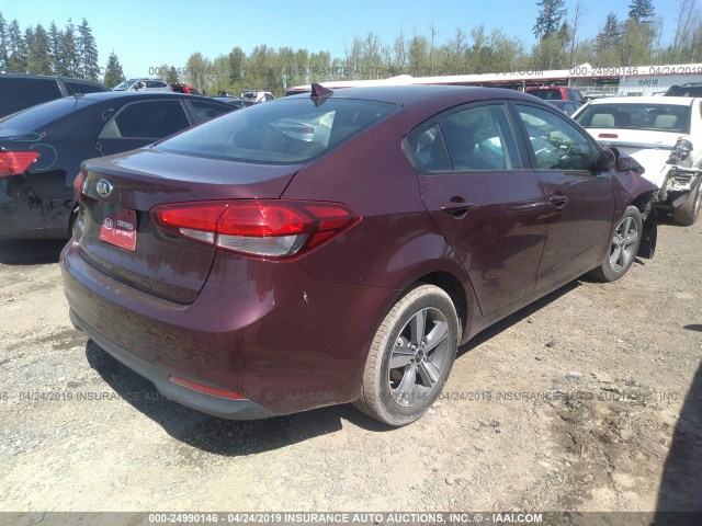 3KPFL4A72JE166243 - 2018 KIA FORTE LX/S PURPLE photo 4