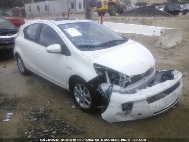 JTDKDTB37E1076158 - 2014 TOYOTA PRIUS C WHITE photo 1