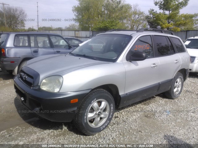 KM8SC73D76U046347 - 2006 HYUNDAI SANTA FE GLS/LIMITED SILVER photo 2