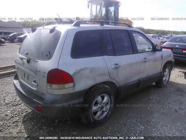 KM8SC73D76U046347 - 2006 HYUNDAI SANTA FE GLS/LIMITED SILVER photo 4