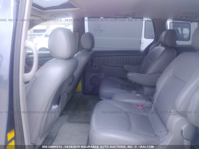 5TDZK22C78S114137 - 2008 TOYOTA SIENNA XLE/XLE LIMITED GRAY photo 8