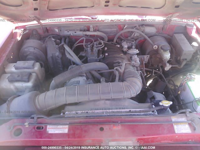 1FTCR10U4VUD03066 - 1997 FORD RANGER RED photo 10