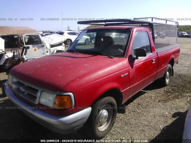 1FTCR10U4VUD03066 - 1997 FORD RANGER RED photo 2