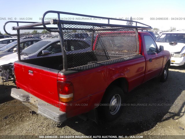 1FTCR10U4VUD03066 - 1997 FORD RANGER RED photo 4