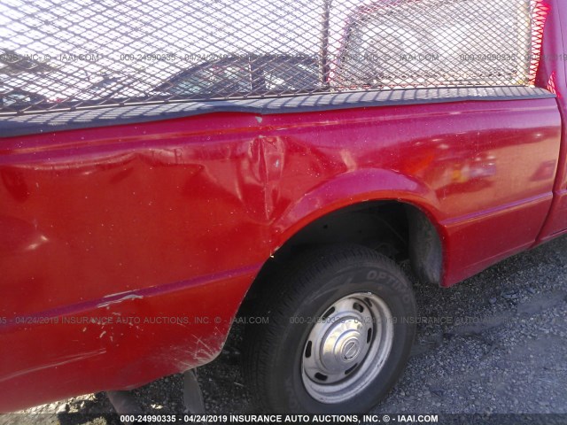 1FTCR10U4VUD03066 - 1997 FORD RANGER RED photo 6