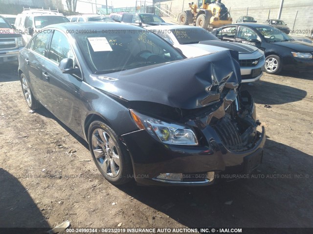 2G4GT5GV7D9182243 - 2013 BUICK REGAL PREMIUM Navy photo 1