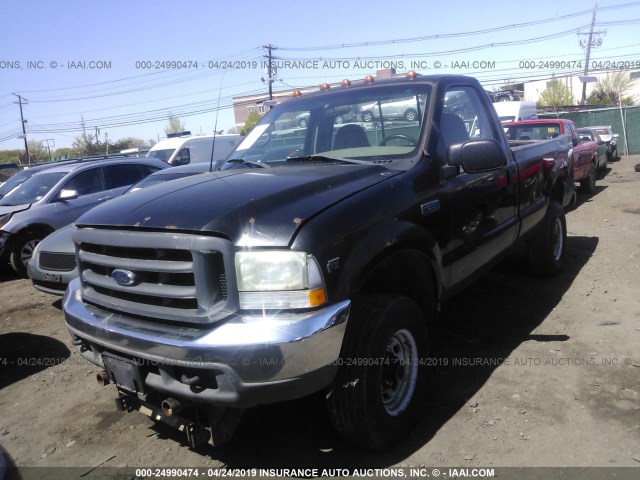 1FTSF31L82EA15675 - 2002 FORD F350 SRW SUPER DUTY BLACK photo 2