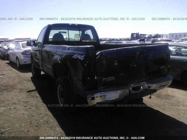 1FTSF31L82EA15675 - 2002 FORD F350 SRW SUPER DUTY BLACK photo 3