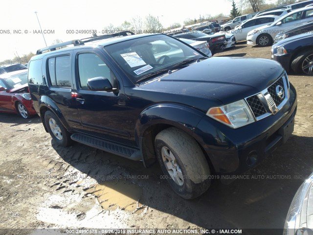 5N1AR18W86C611812 - 2006 NISSAN PATHFINDER LE/SE/XE BLUE photo 1