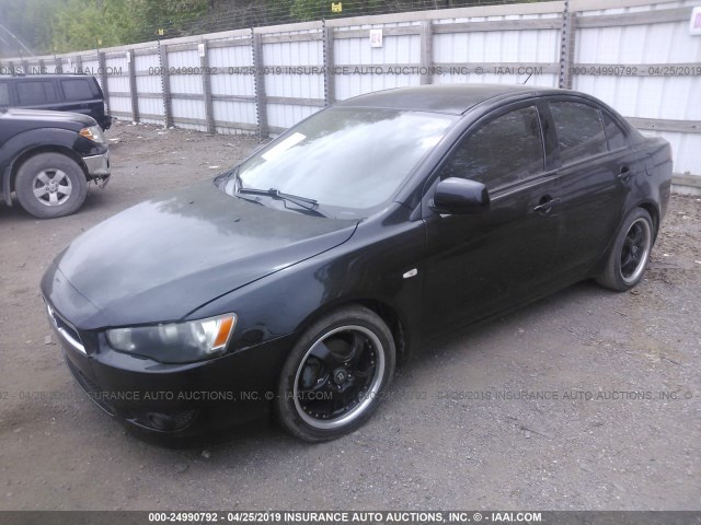 JA3AU26U58U005910 - 2008 MITSUBISHI LANCER ES BLACK photo 2