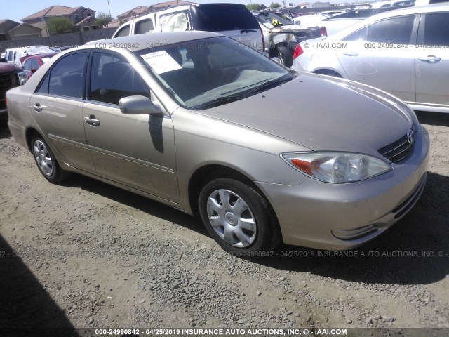 4T1BE30K92U108914 - 2002 TOYOTA CAMRY LE/XLE/SE TAN photo 1