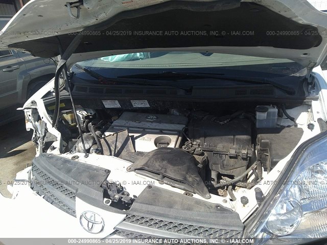 5TDZA23CX4S085258 - 2004 TOYOTA SIENNA CE/LE WHITE photo 10