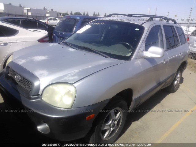 KM8SB12B24U634380 - 2004 HYUNDAI SANTA FE GL SILVER photo 2