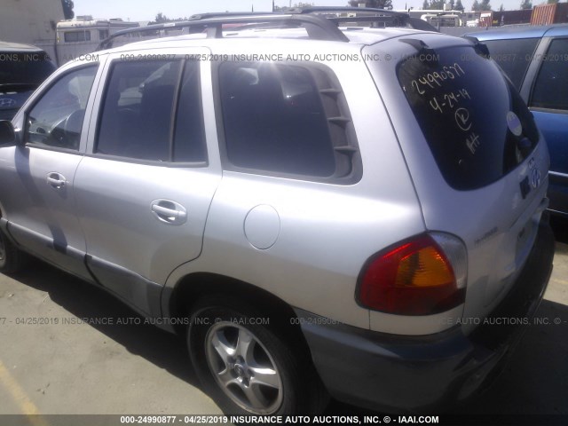 KM8SB12B24U634380 - 2004 HYUNDAI SANTA FE GL SILVER photo 3