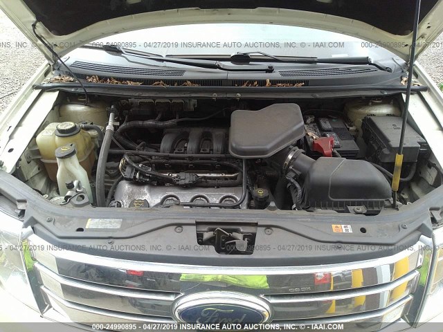 2FMDK48C18BA73966 - 2008 FORD EDGE SEL CREAM photo 10