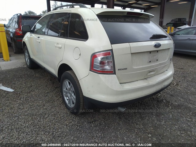 2FMDK48C18BA73966 - 2008 FORD EDGE SEL CREAM photo 3