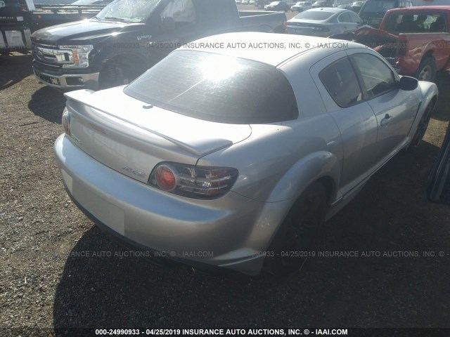 JM1FE17N850158516 - 2005 MAZDA RX8 SILVER photo 4