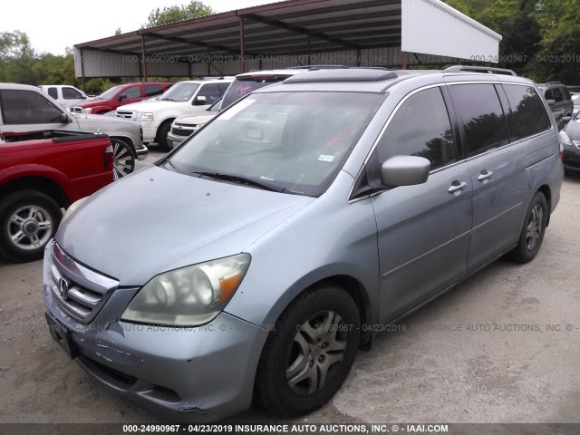 5FNRL38726B065993 - 2006 HONDA ODYSSEY EXL Light Blue photo 2