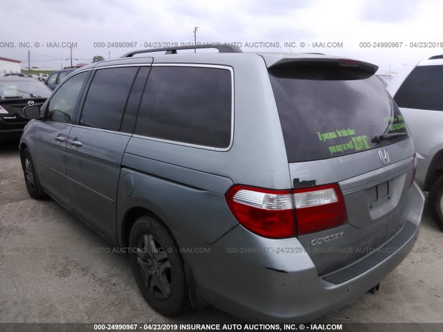 5FNRL38726B065993 - 2006 HONDA ODYSSEY EXL Light Blue photo 3