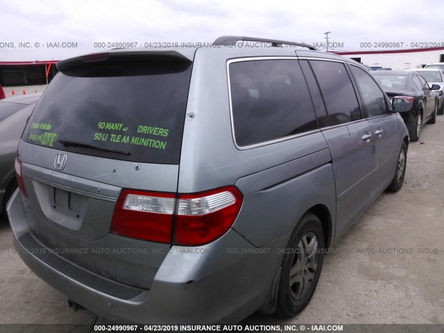 5FNRL38726B065993 - 2006 HONDA ODYSSEY EXL Light Blue photo 4