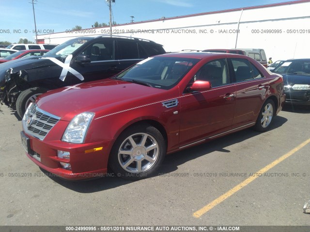 1G6DC67A480172234 - 2008 CADILLAC STS RED photo 2