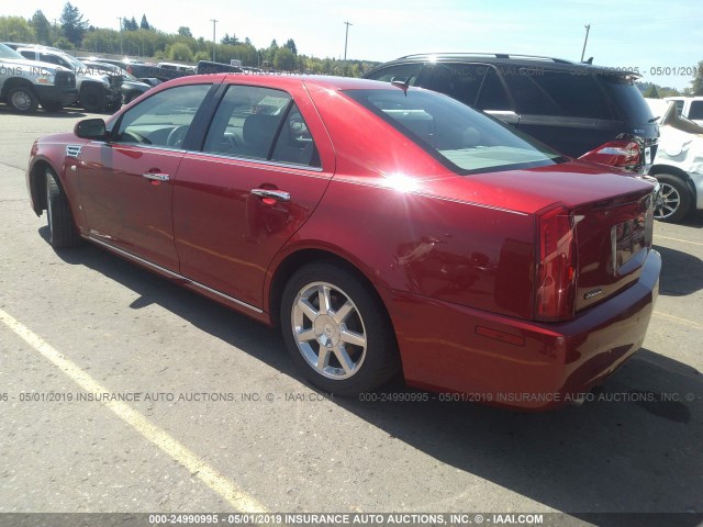 1G6DC67A480172234 - 2008 CADILLAC STS RED photo 3