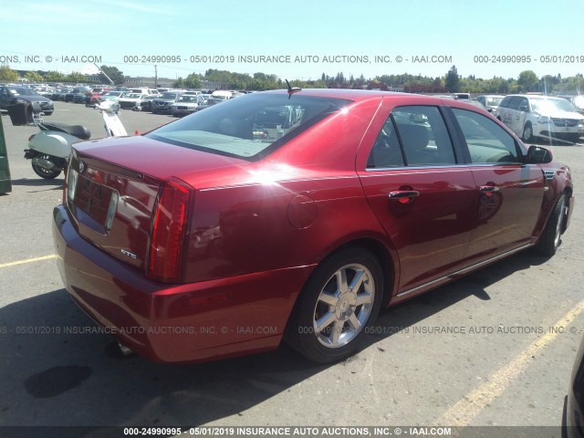 1G6DC67A480172234 - 2008 CADILLAC STS RED photo 4