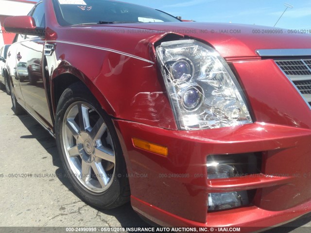 1G6DC67A480172234 - 2008 CADILLAC STS RED photo 6