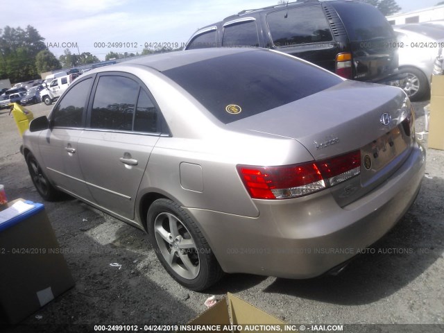 5NPEU46F37H223806 - 2007 HYUNDAI SONATA SE/LIMITED GOLD photo 3