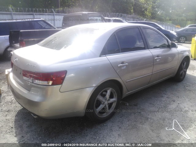 5NPEU46F37H223806 - 2007 HYUNDAI SONATA SE/LIMITED GOLD photo 4