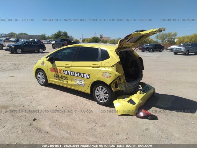 JHMGK5H50GX040486 - 2016 HONDA FIT LX YELLOW photo 3