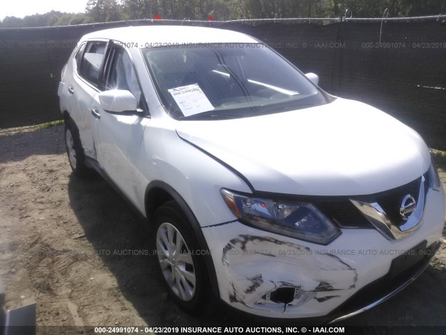 KNMAT2MV4GP691239 - 2016 NISSAN ROGUE S/SL/SV WHITE photo 1