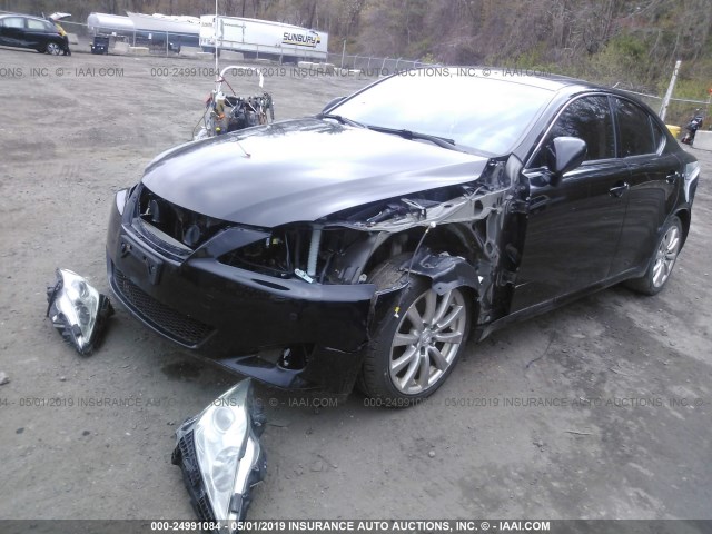 JTHCK262065000134 - 2006 LEXUS IS 250 BLACK photo 2