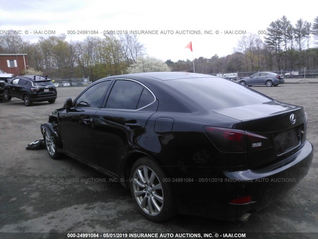 JTHCK262065000134 - 2006 LEXUS IS 250 BLACK photo 3