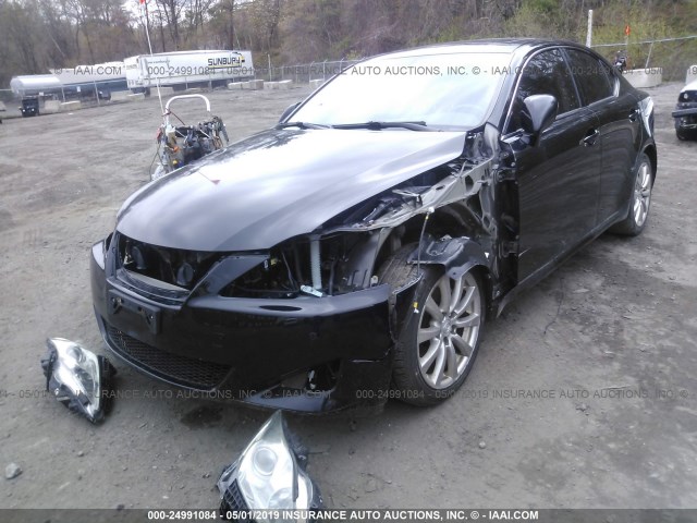 JTHCK262065000134 - 2006 LEXUS IS 250 BLACK photo 6