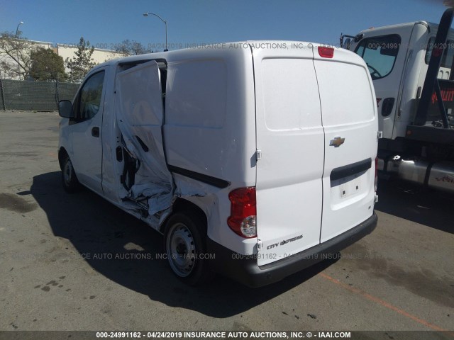 3N63M0ZN2HK720840 - 2017 CHEVROLET CITY EXPRESS LT WHITE photo 3