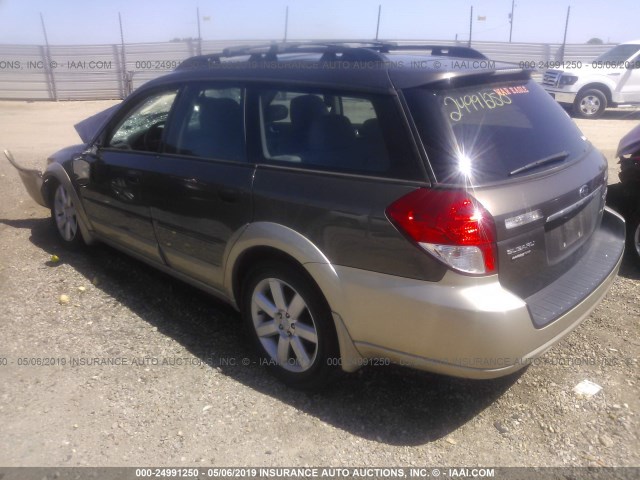 4S4BP61C587348116 - 2008 SUBARU OUTBACK 2.5I BROWN photo 3