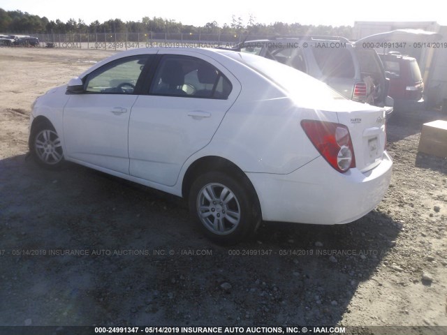 1G1JA5SH0C4188428 - 2012 CHEVROLET SONIC LS WHITE photo 3