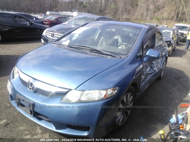 2HGFA1F94BH515926 - 2011 HONDA CIVIC EXL BLUE photo 2